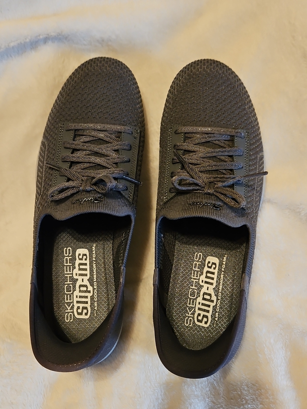 Skechers Women's Slip-Ins Knit Sneakers - Charcoal Gray